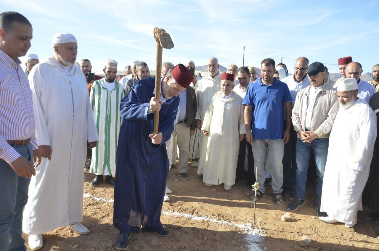 جماعة أولاد ستوت.. وضع حجر أساس بناء مسجد بدوار بنعزة