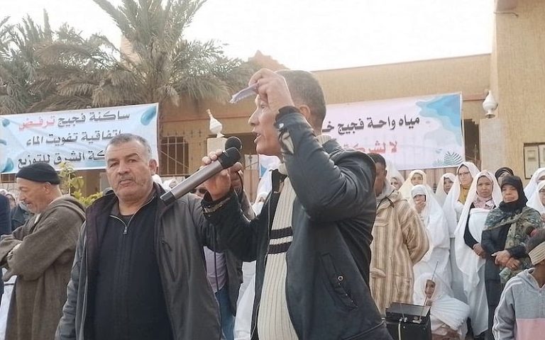 فجيج .. مغادرة "موفو" أبرز نشطاء "حراك الماء" السجن والساكنة تواصل احتجاجاتها