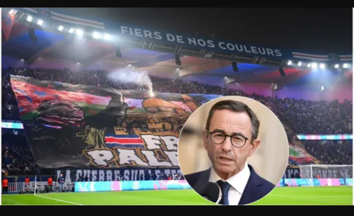 “فلسطين حرة” ..إلتراس PSG  تغضب وزير الداخلية الفرنسي