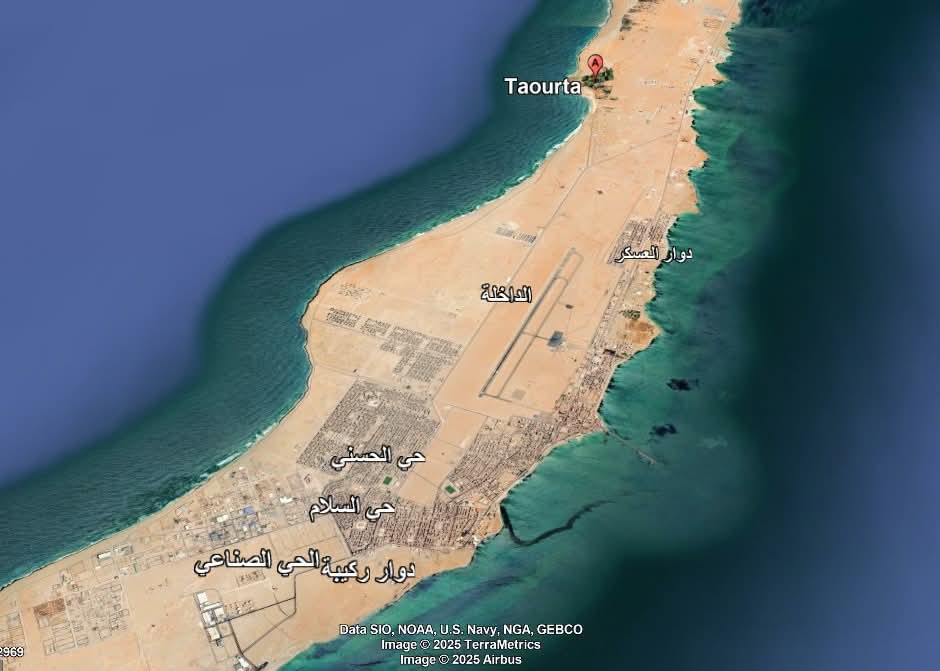أشغال الطريق المداري لتاورطة وطريق المطار بالداخلة