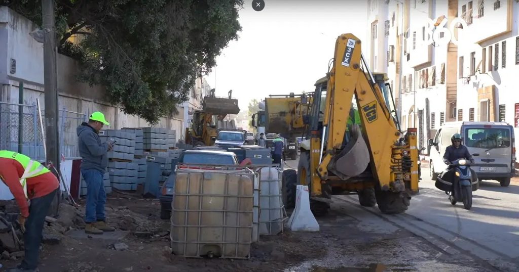 أشغال إعادة تهيئة شارع أفغانستان الشهير بالدار البيضاء