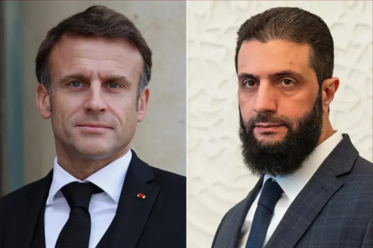 إيمانويل ماكرون وأحمد الشرع