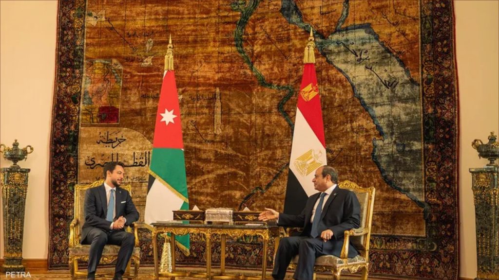 لقاء السيسي مع ولي العهد الأردني