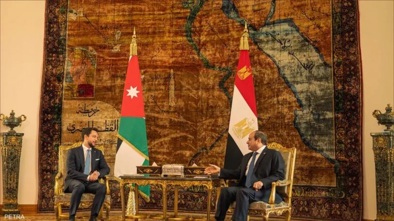 لقاء السيسي مع ولي العهد الأردني