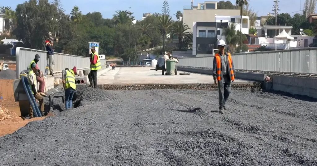 أشغال توسعة جسر السابليت بالمحمدية
