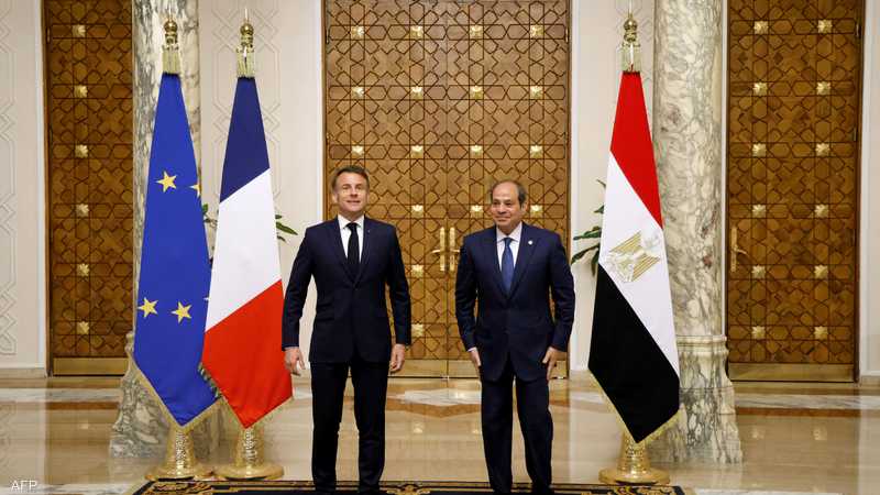 السيسي: اتفقت مع ماكرون على رفض تهجير الفلسطينين من غزة
