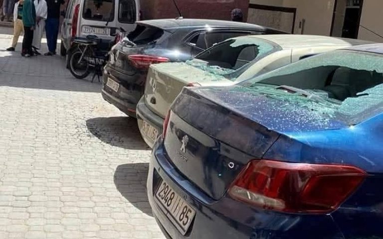 فرقة أمنية خاصة توقف المجرم الذي خرب العديد من السيارات بمراكش (صور)