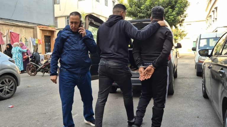 لحظة توقيف الجاني