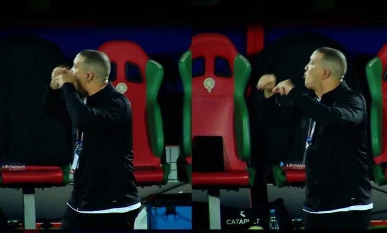 نبيل باها يثير الجدل بحركة "مستفزة" بعد هدف ابنه في ربع نهائي كأس إفريقيا للفتيان 1 لقطة نبيل باها تجاه الجماهير المغربية