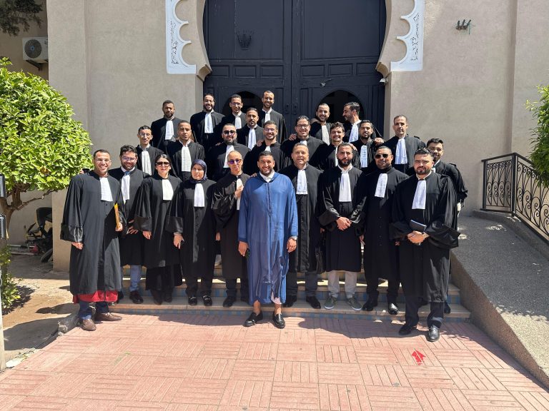 المحامون المتضامنون مع زميلهم في قضية الاعتداء بمراكش