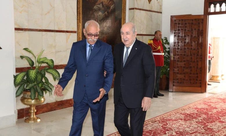 وسط تمرد يهدد بانهيار مليشيات البوليساريو.. إبراهيم غالي يهرول نحو قصر المرادية 1 الرئيس الجزائري عبد المجيد تبون مع زعيم مليشيات البوليساريو في قصر المرادية
