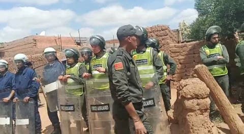 مراكش.. إنزال أمني لتنفيذ قرار قضائي بإفراغ منازل بدوار بن داود بجماعة تسلطانت (صور)