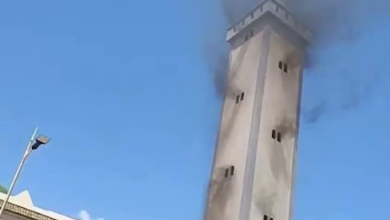 حريق بمسجد حمزة ببركان