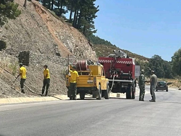 اندلاع حريق بغابة قرب مركز باب برد