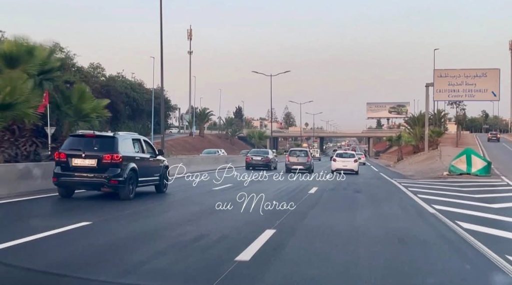 أشغال تهيئة الطريق السيار الحضري بالدار البيضاء