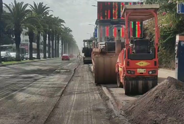 أشغال مكثفة تعيد الحياة لشارع غاندي في الدار البيضاء