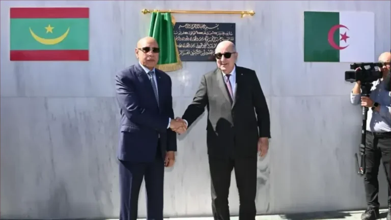 الرئيس الجزائري عبد المجيد تبون مع الرئيس الموريتاني محمد ولد الغزواني