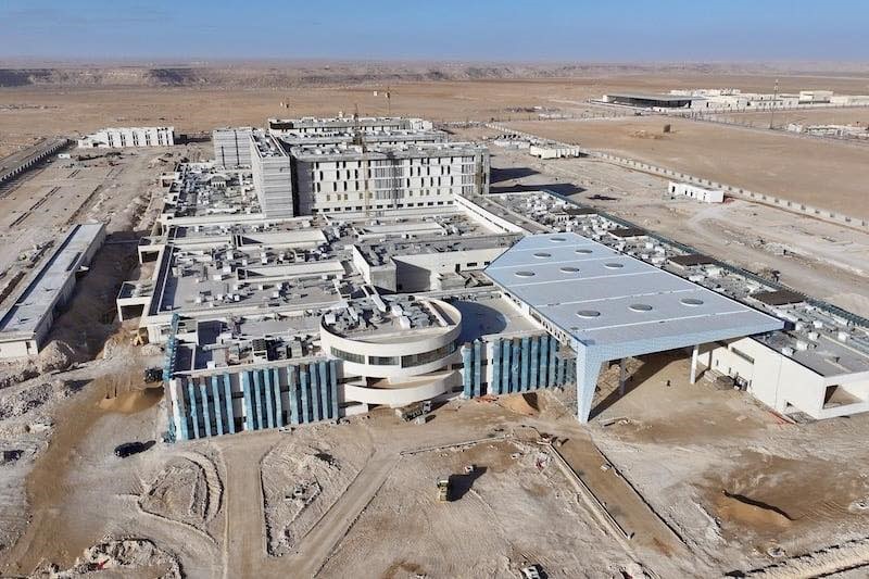 أشغال بناء المستشفى الجامعي بمدينة العيون