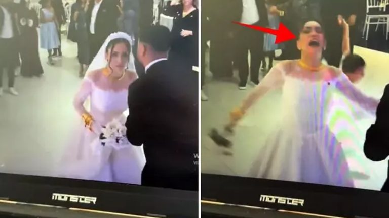 طفل يفسد أجواء حفل الزفاف بتصرف غير متوقع (فيديو)