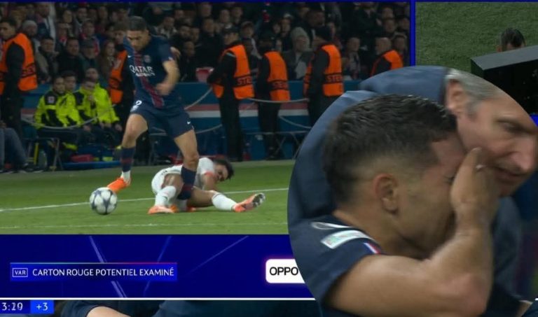 الدموع تُنهي مباراة حكيمي… تدخل عنيف من دياز يُفجر غضب جماهير باريس والمغرب