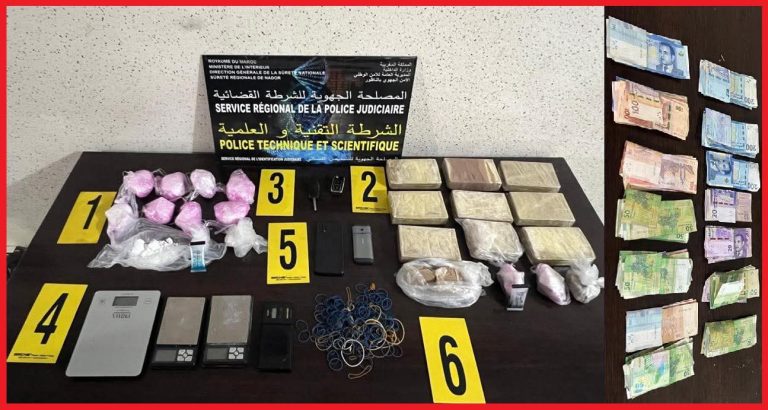 الشرطة القضائية بالناظور توقف تاجر مخدرات بحوزته الهيروين