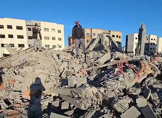 انهيار منزل في طور البناء بجماعة بني يخلف بإقليم المحمدية