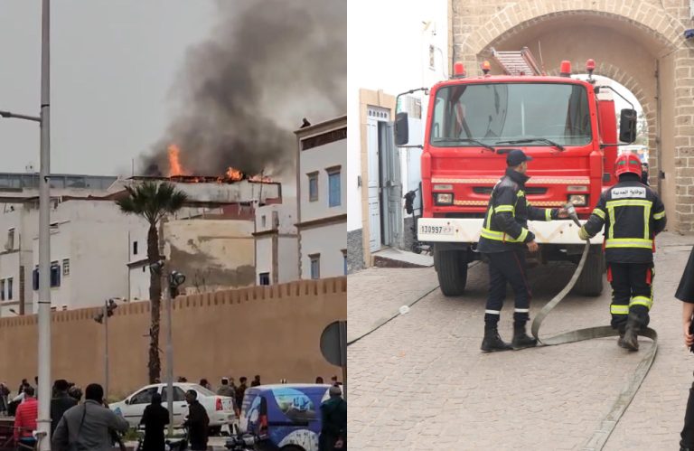 اندلاع حريق بأحد فنادق المدينة العتيقة بالصويرة