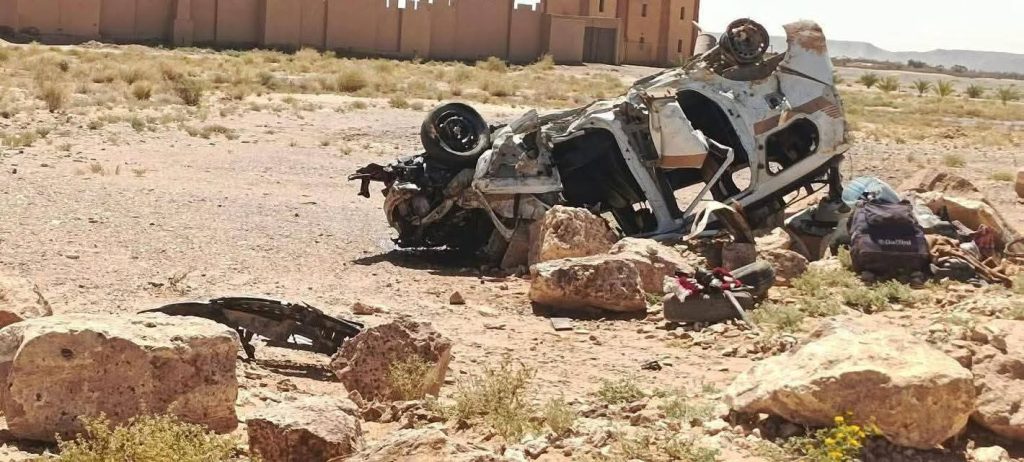 ارفود.. انقلاب سيارة أجرة يُخلّف قتلى وجرحى بمدخل قصر المعاضيد