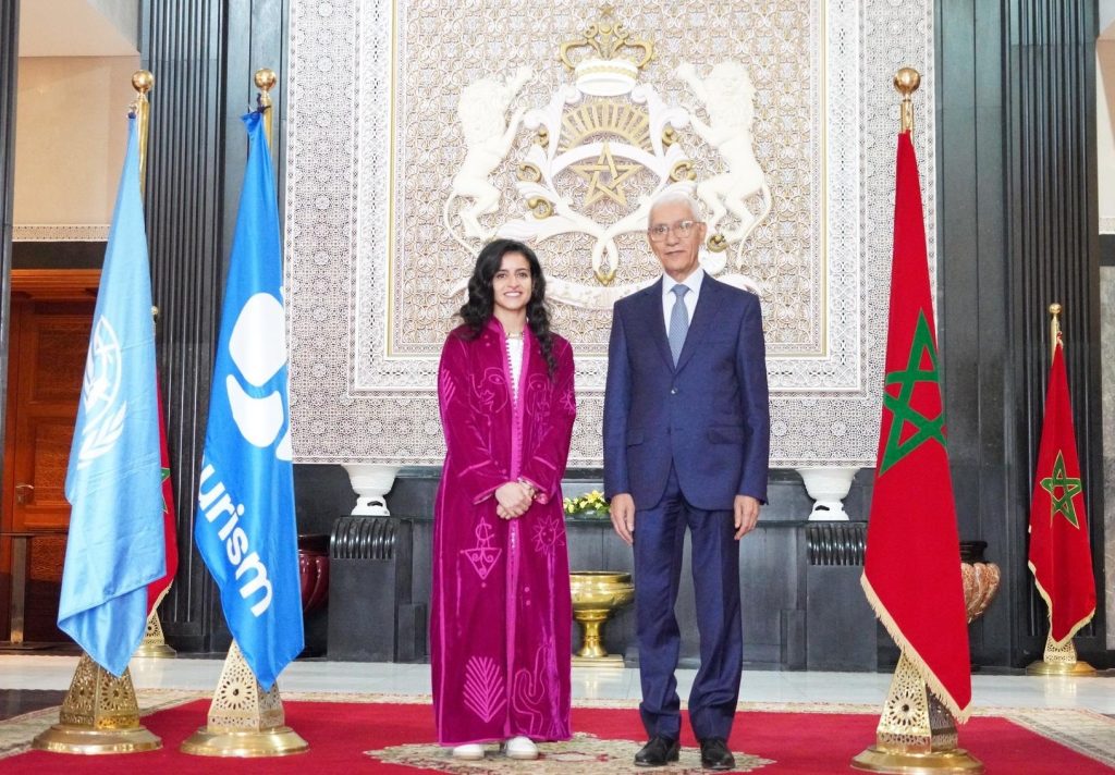 الطالبي العلمي يتباحث مع الأمينة العامة لمنظمة الأمم المتحدة للسياحة