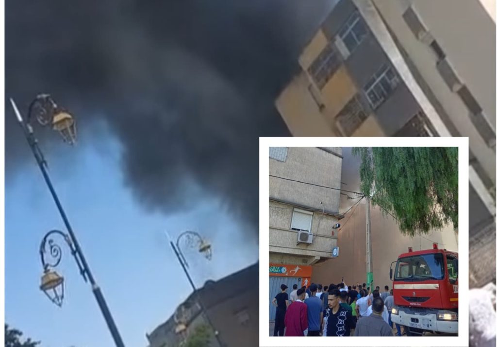 تازة.. حريق مهول يلتهم سوقًا عشوائيًا للأفرشة بحي ليراك