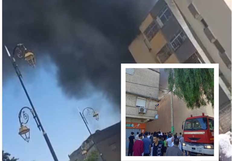 تازة.. حريق مهول يلتهم سوقًا عشوائيًا للأفرشة بحي ليراك
