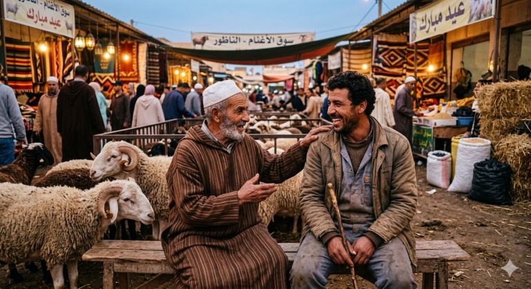 من الناظور إلى زايو والعروي.. "مهن التبن والفحم" تنعش جيوب الشباب قبل يوم النحر