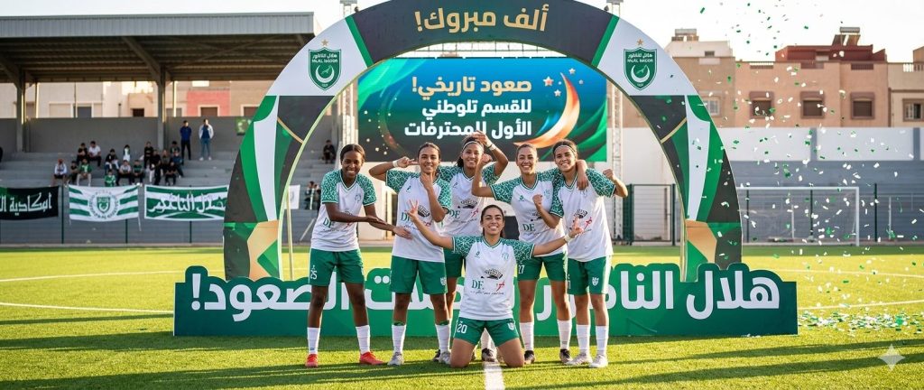سيدات هلال الناظور يكتبن التاريخ بالصعود إلى قسم الأضواء