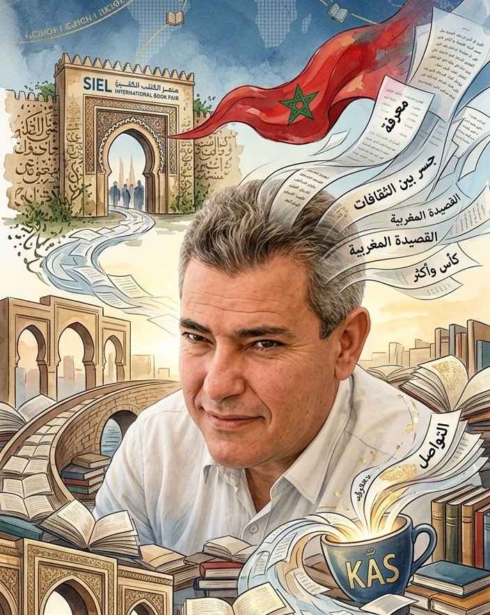 الشاعر علي أزحاف يوقع ديوانه الجديد كأس وأكثر بمعرض الرباط للكتاب