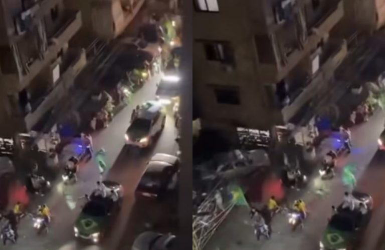 لبنانيون يخرجون في موكب سيارات دعماً للبرازيل ضد المغرب