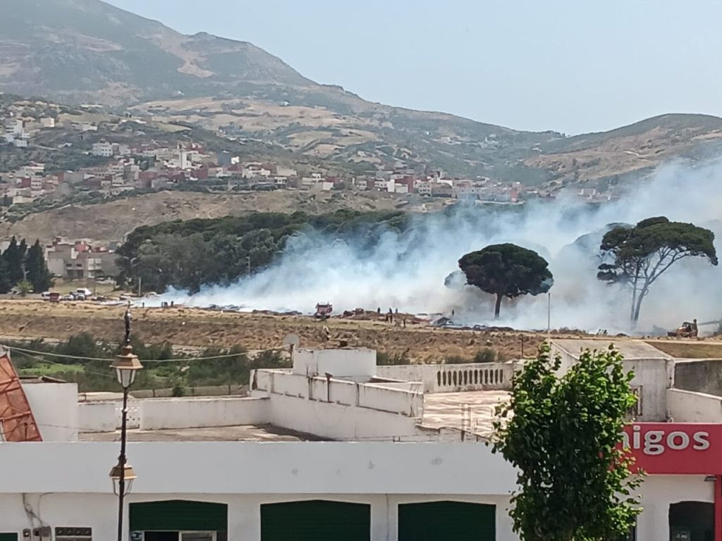 حريق بغابة تمودة الحضرية يستنفر السلطات بتطوان