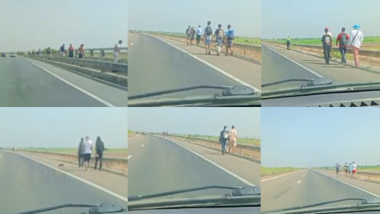 على الأقدام نحو مدن الشمال.. عشرات المراهقين والشباب يغزون الطريق السيار بين القنيطرة وطنجة