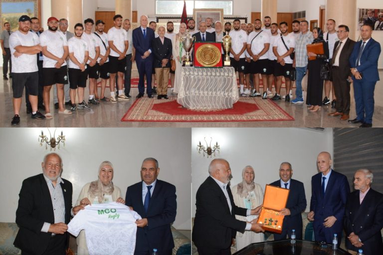 وجدة.. والي الجهة يكرم المولودية الوجدية للريكبي بعد فوزه بالثنائية