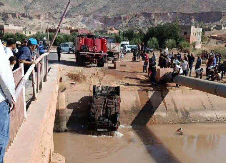 مأساة بأفورار إقليم أزيلال.. سيارة تسقط في الوادي وتنهي حياة سائقها