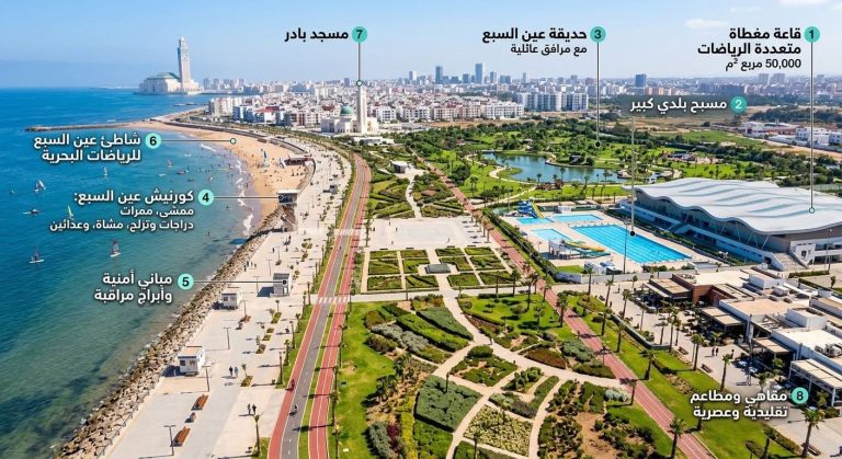 الدار البيضاء تعزز بنيتها الرياضية بقاعة مغطاة كبرى استعدادًا لكأس العالم 2030