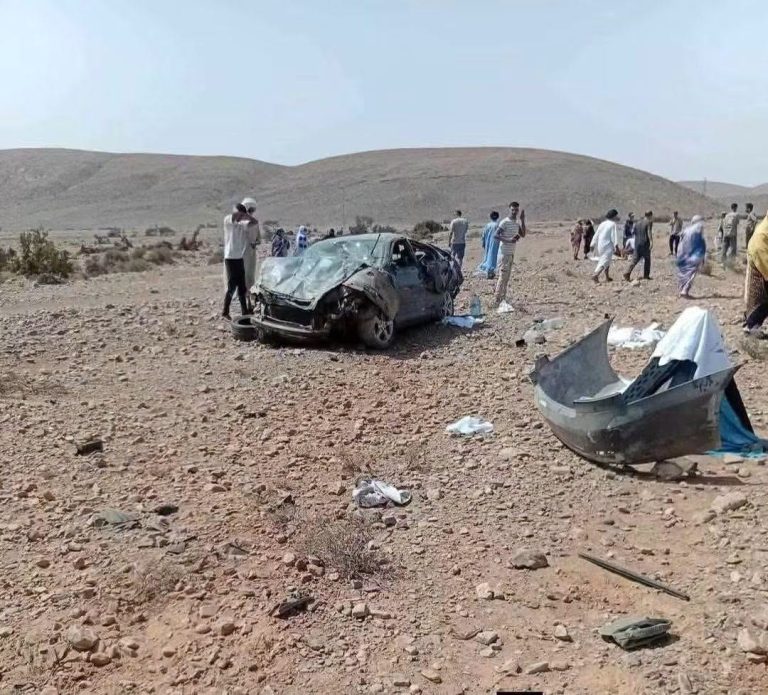 مصرع سيدتين وإصابة أخريين في حادثة سير مروعة على طريق كلميم وآسا