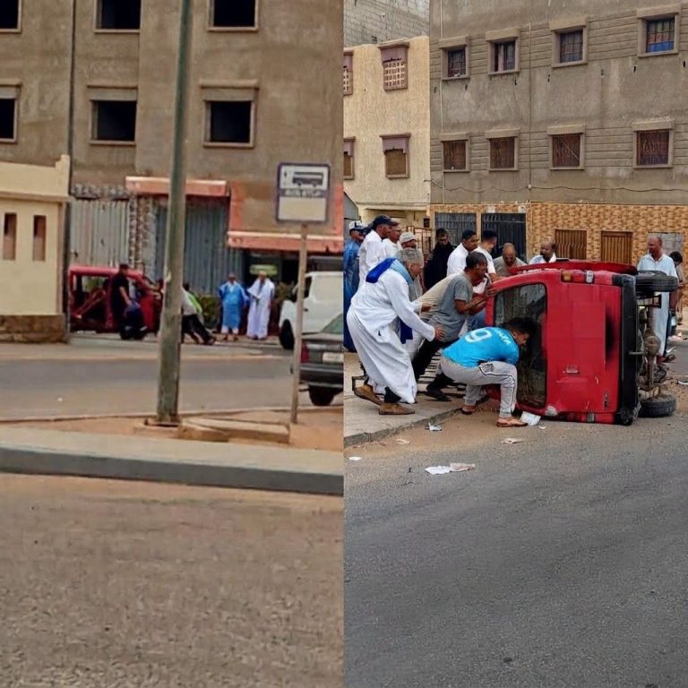 العيون.. إصابة سائق في حادثة سير بحي الوفاق