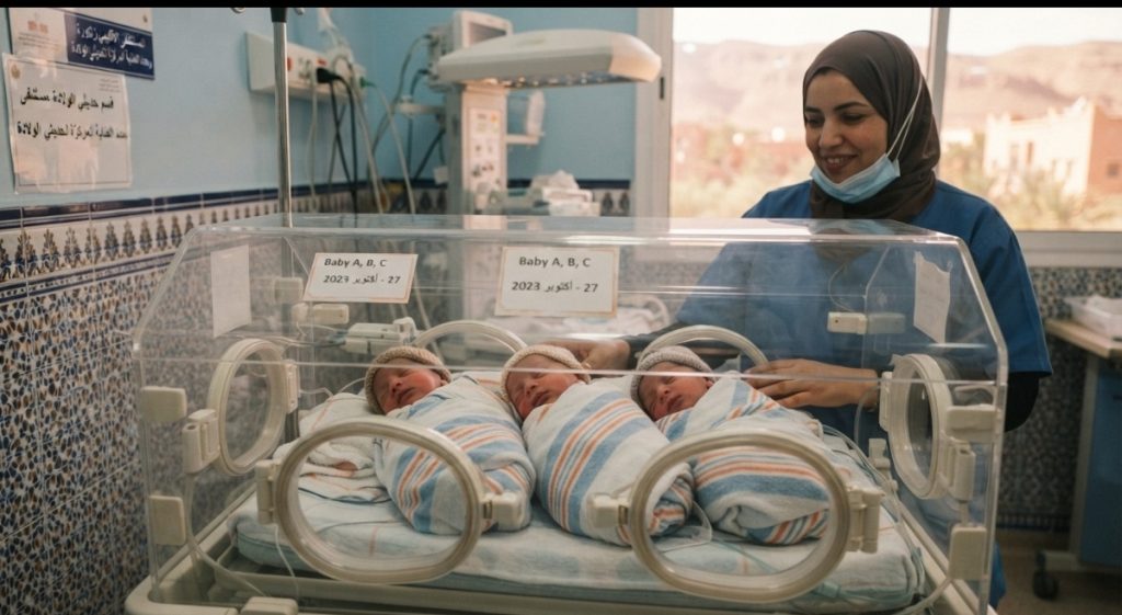 زاكورة.. ولادة 3 توائم إناث بعد عملية قيصرية ناجحة