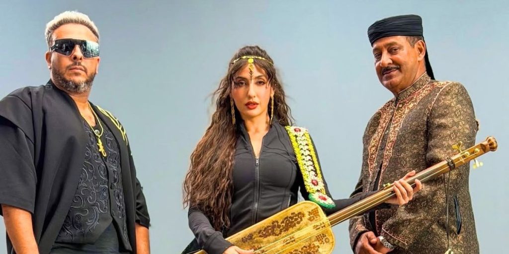 توشحت بالـ«كمبري».. نورة فتحي تشعل حماس جمهورها بعمل مع القصري وتيزاف