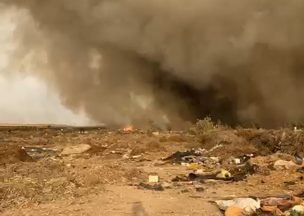 سيدي بيبي.. حريق قرب منشأة للغاز يرفع حالة الاستنفار