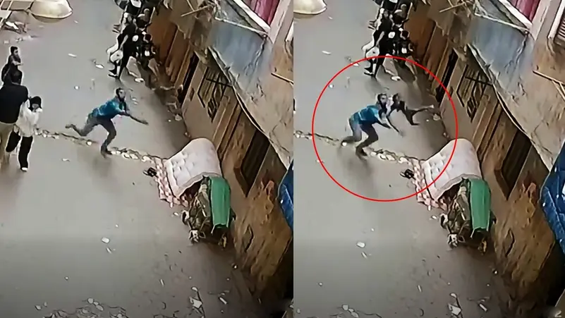 مصر.. شاب ينقذ طفلاً سقط من الشرفة (فيديو)