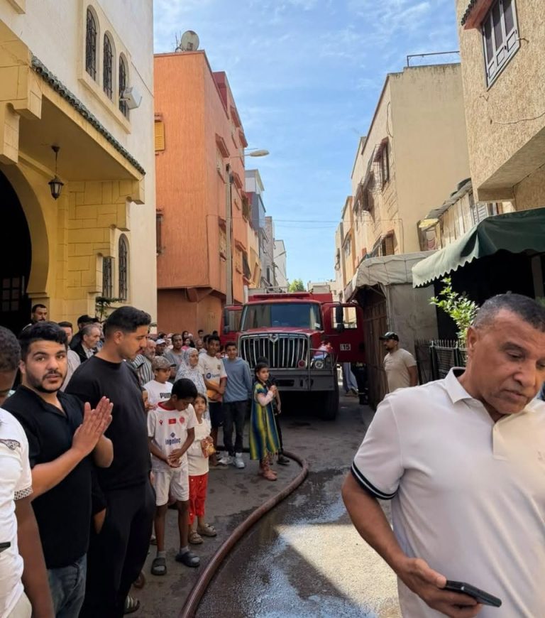 اندلاع حريق داخل منزل في حي الرحمة بسلا