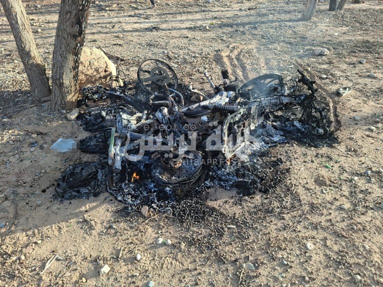 جرسيف .. العثور على دراجتين ناريتين محترقتين بالكامل بجماعة تادرت