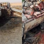 كلميم.. اصطدام سيارتين يتسبب في حريق ويكشف شحنة من الكيف