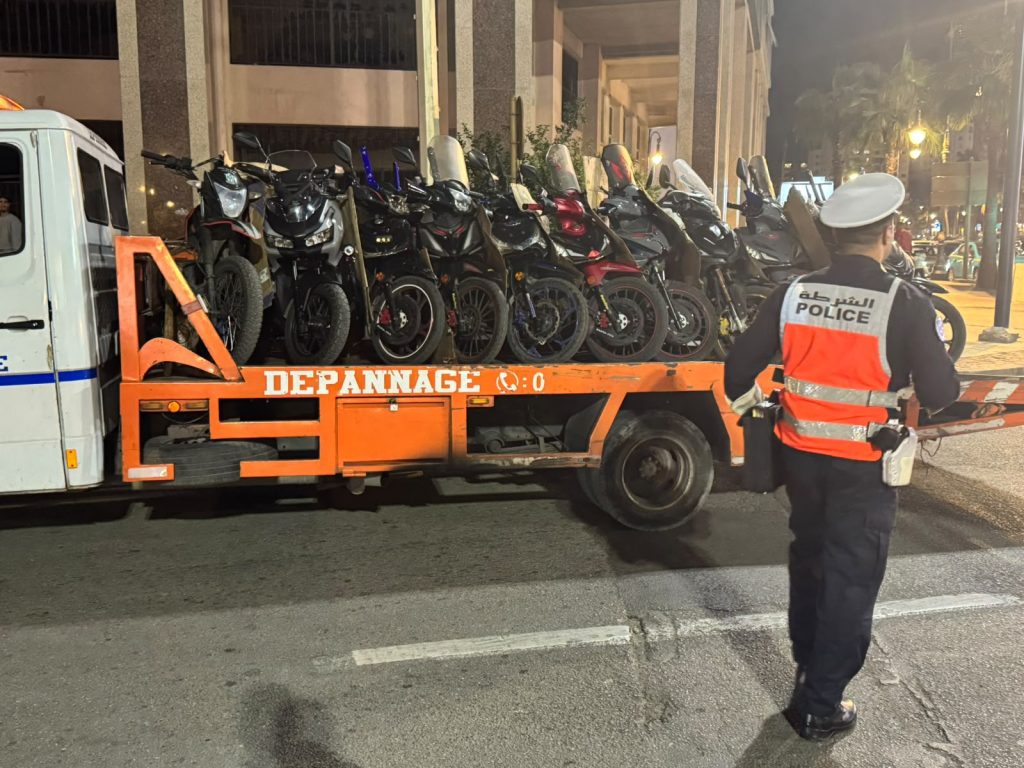 أمن طنجة يواصل حملاته المكثفة لمراقبة الدراجات النارية